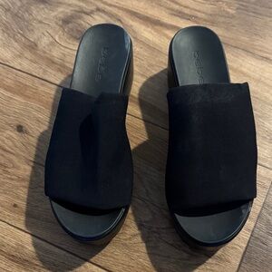 Bebe Black Mules